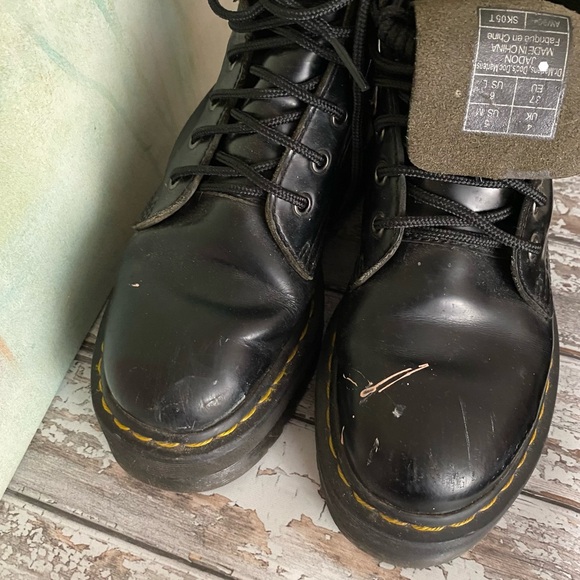 RESOLD♦️DOC MARTENS Jadon Boots in Hipster Paint Splattered Condition - Picture 8 of 12